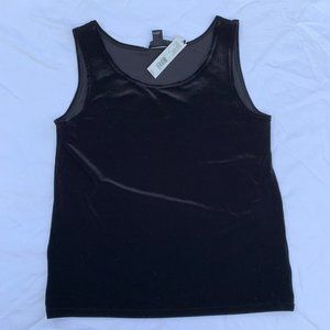 DKNY beautiful black velvet tank
